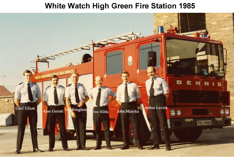 Photo - White Watch High Green Fire Station 1985