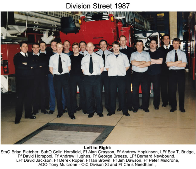 Photo - Red Watch Division Street Fire Station 1987